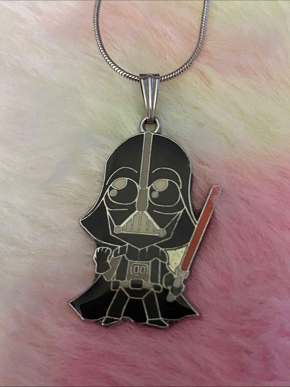Star Wars Black and Red Darth Vader Pendant Necklace